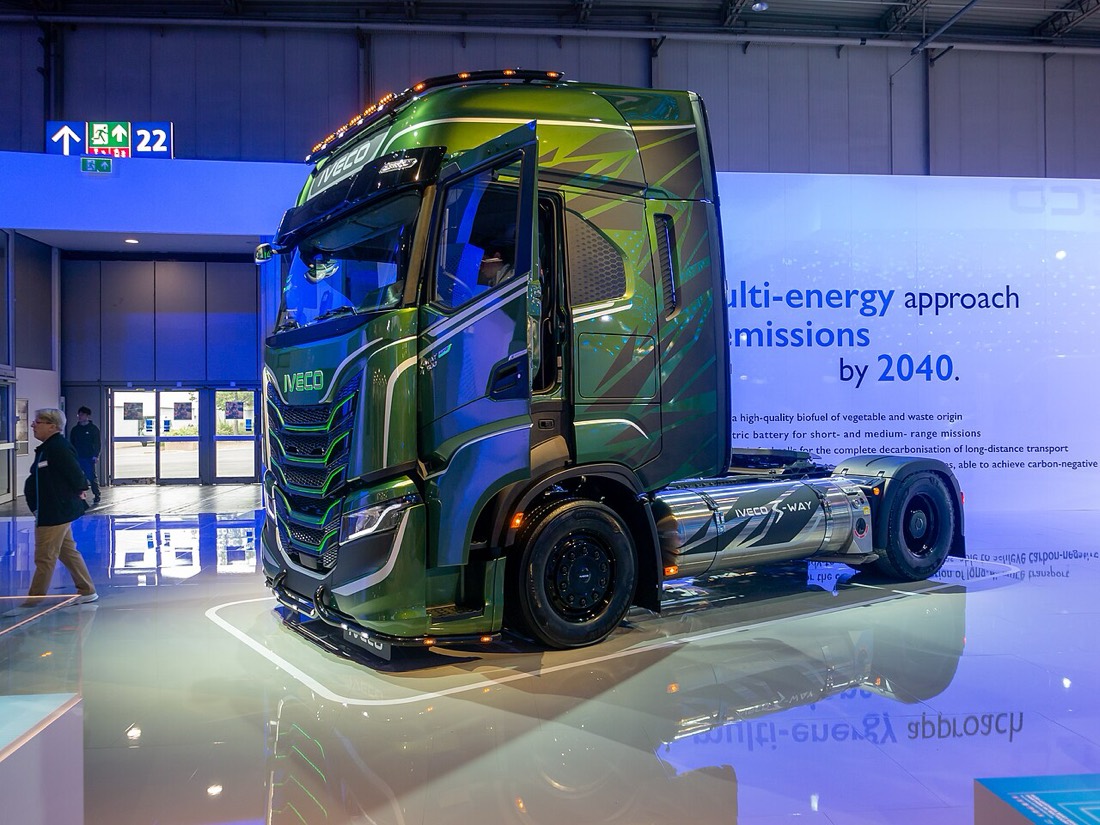 An Iveco S-Way truck at the IAA Transportation show in Hanover, the Iveco line Tata Motors is acquiring