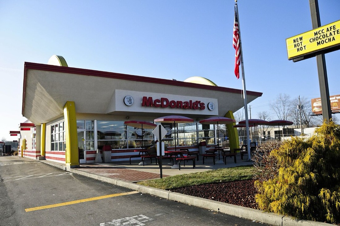 A McDonald's restaurant, the value end of the US consumer market that weakened alongside premium brands in 2026