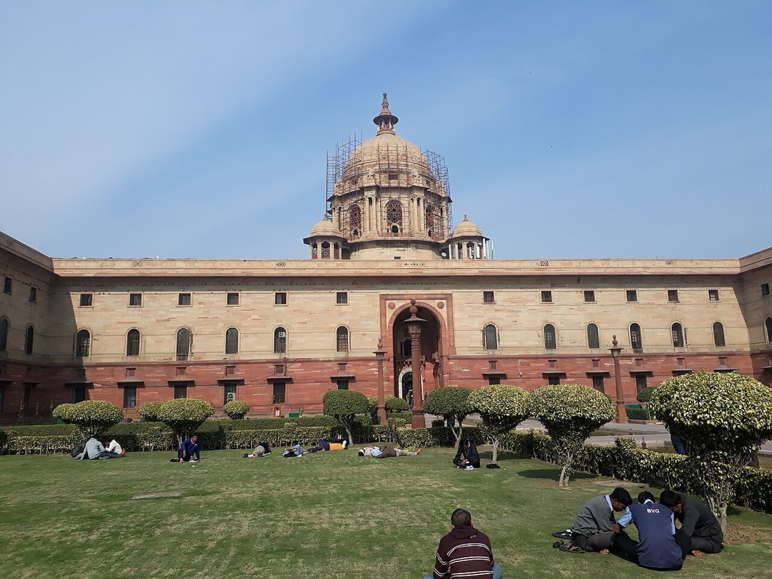 North Block on Raisina Hill, New Delhi, home of the Finance Ministry that set the new tax regime's slabs in Budget 2025 and left them unchanged in Budget 2026