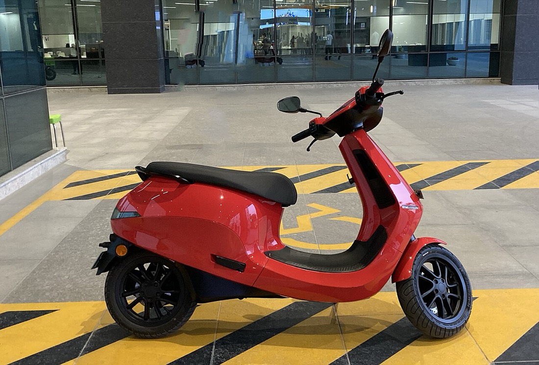 An Ola S1 Pro electric scooter, the product line behind Ola Electric